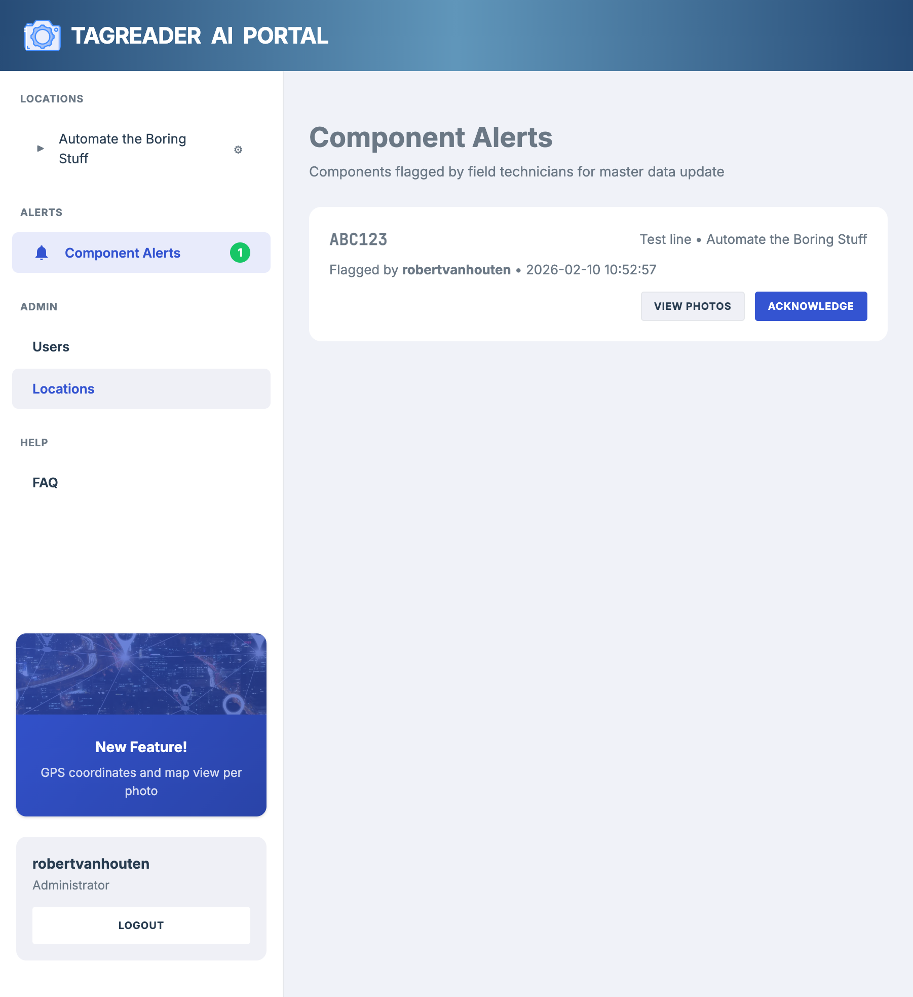 Component Alerts overzicht
